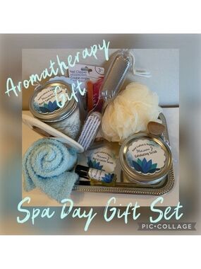 Aromatherapy Spa Day gift set self care hand crafted organic bath body hand feet